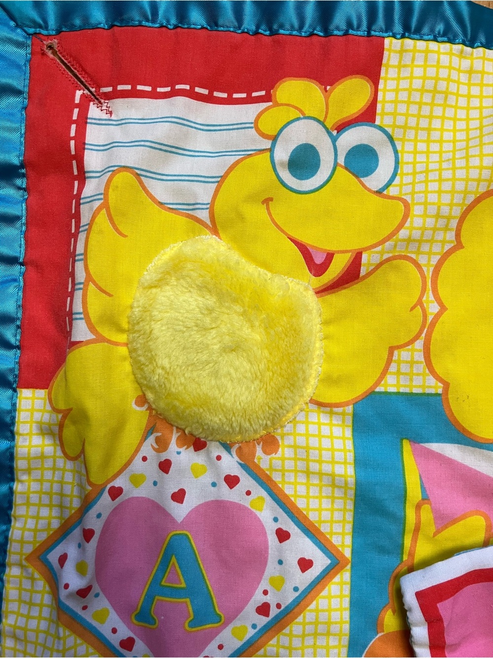80s Vintage Sesame Street Baby Play Mat Blanket 1989 Muppets Playskool Fold N Go - Picture 4 of 14